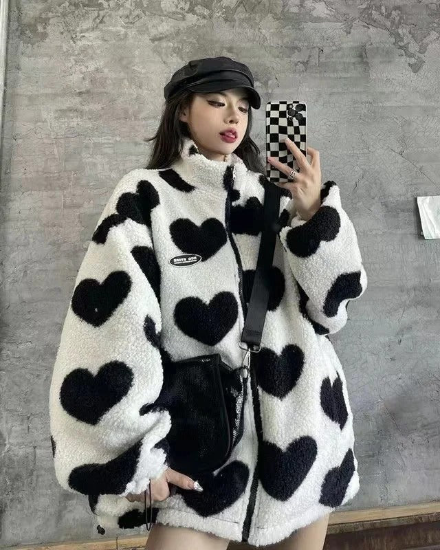 Reversible Heart Print Chloe Jacket