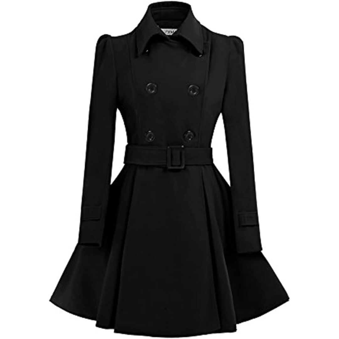 Reversible Wool Peacoat with Belt - Patty