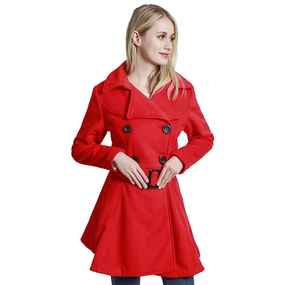 Reversible Wool Peacoat with Belt - Patty