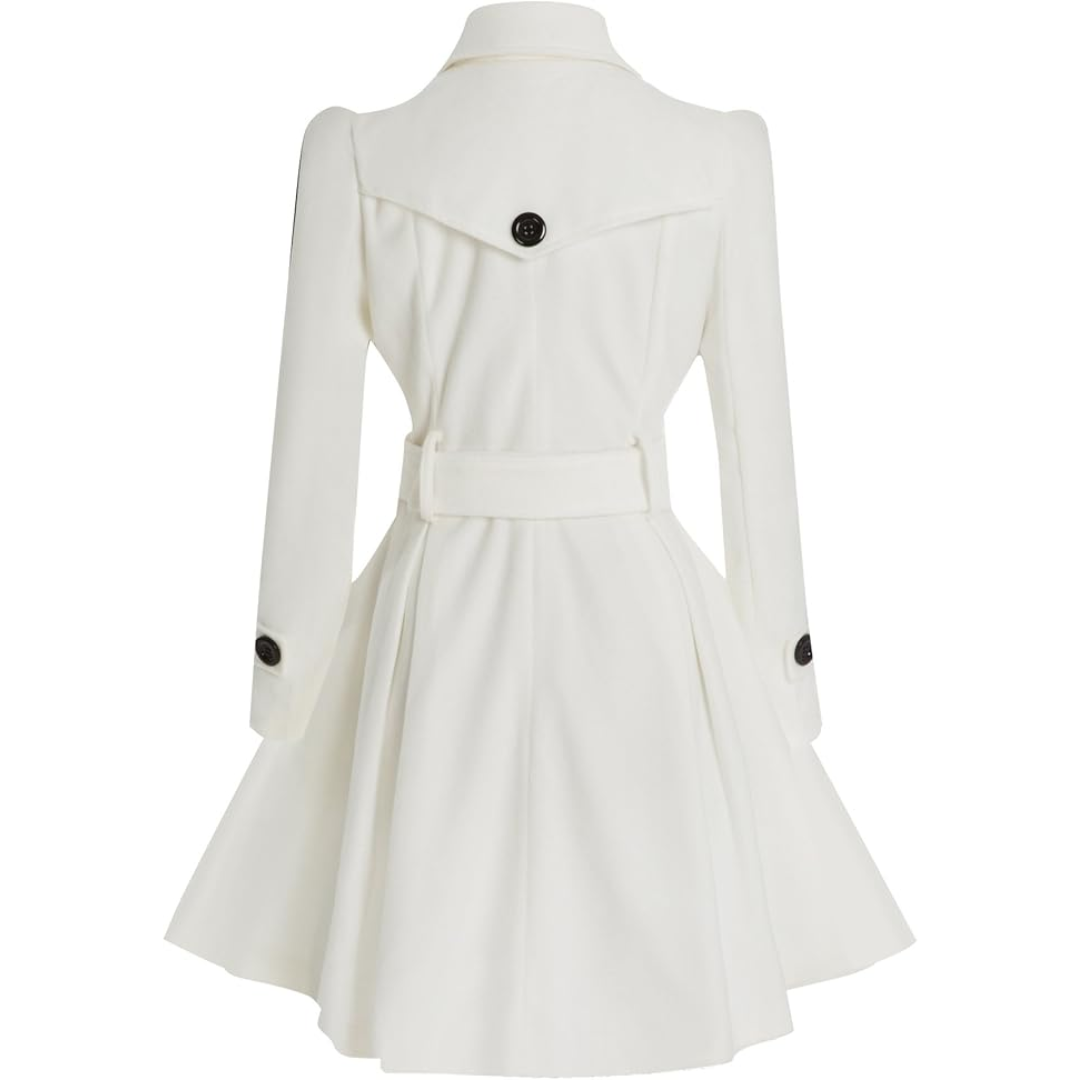 Reversible Wool Peacoat with Belt - Patty
