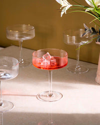 Verres à cocktail côtelés - lot de 6