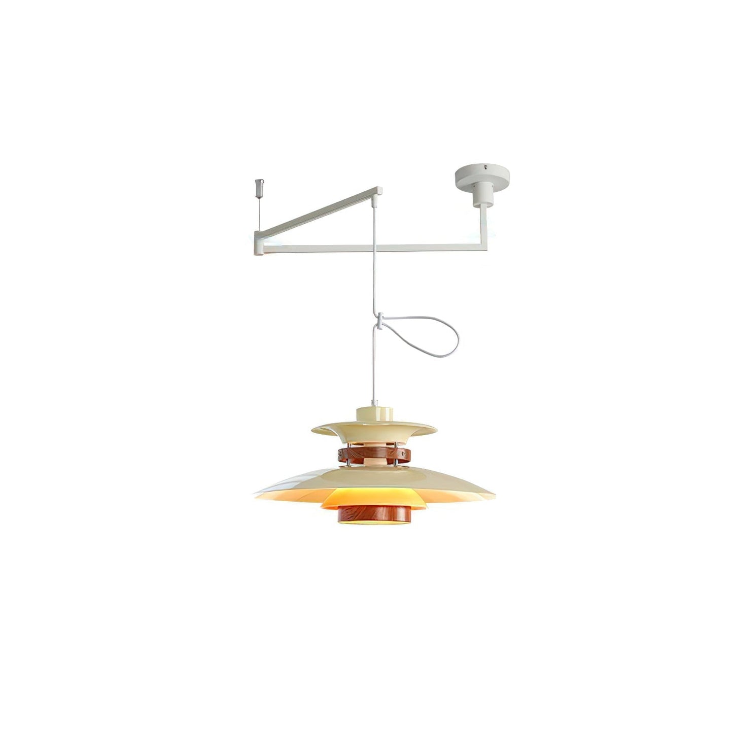 Rotating LED Pendant Light with Adjustable Brightness and Minimalist Style