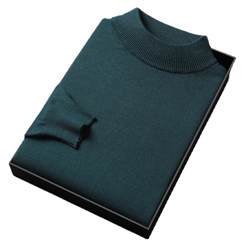 Ryan | Winter knitted jumper with half-zipped stand-up collar
