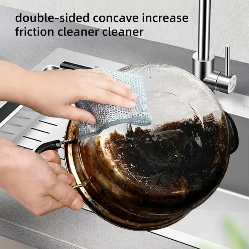ScrubMaster - Multifunctional Steel Wire Dish Cloth, Reusable & Effective