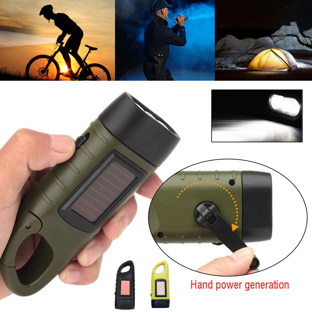 Self-Sufficient Hand-Crank Flashlight for Survival