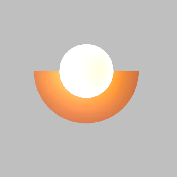 Semi-Circular Wall Lamp in Scandinavian Style Minimalism and Warm Light