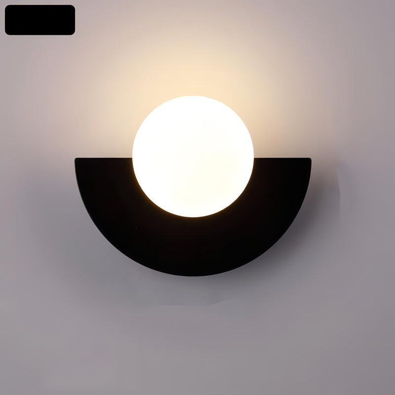 Semi-Circular Wall Lamp in Scandinavian Style Minimalism and Warm Light