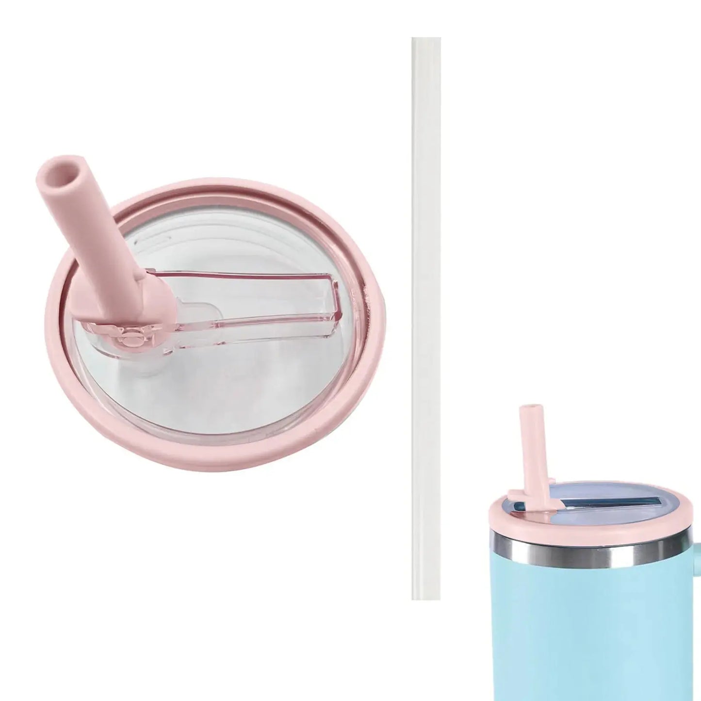 Set of 2 Replacement Lids with Straw for Stanley Cup and Hydro Jug 40 oz