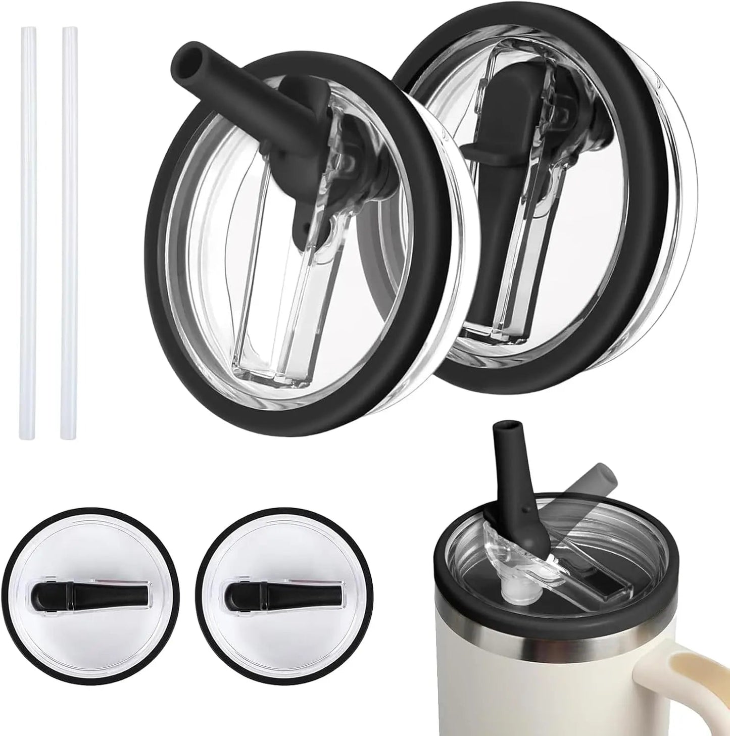 Set of 2 Replacement Lids with Straw for Stanley Cup and Hydro Jug 40 oz