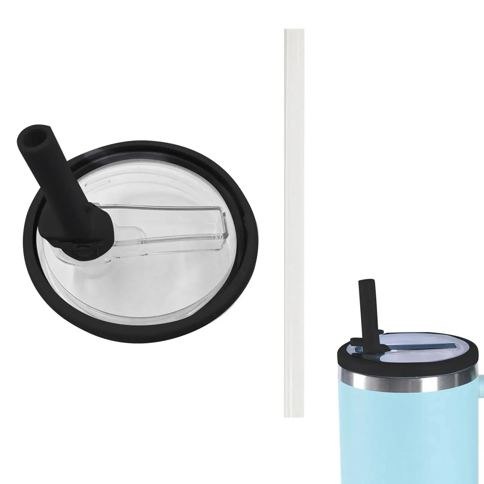 Set of 2 Replacement Lids with Straw for Stanley Cup and Hydro Jug 40 oz
