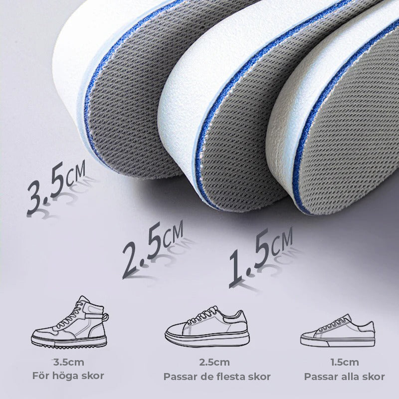 Shoe Insoles - Gain Height, Up to 3.5cm
