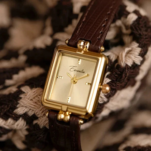 Sienna - Elegant Quartz Watch with Gold Dial