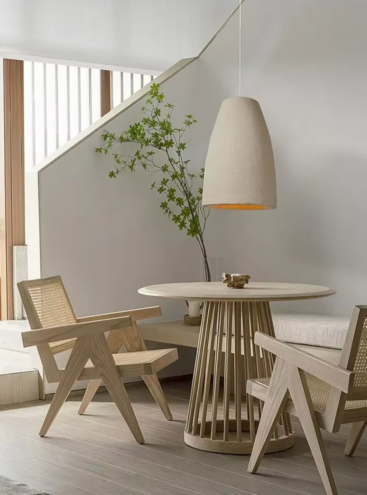 Simple and Raw Pendant Lamp Inspired by Wabi Sabi