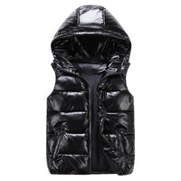 Veste sans manches à capuche avec fermeture éclair