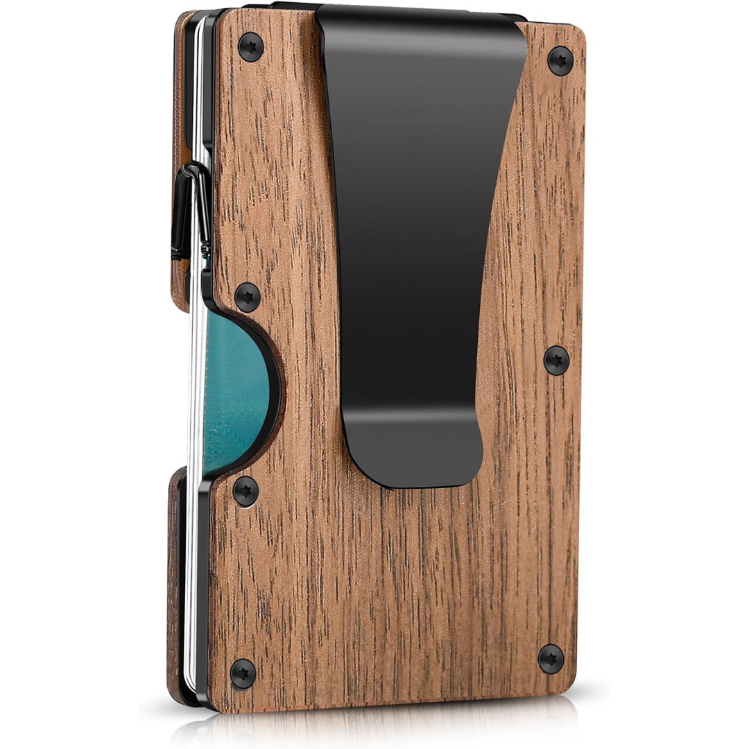 Slim RFID-Blocking Wallet made of Carbon Fiber with Money Clip - CarbonVault