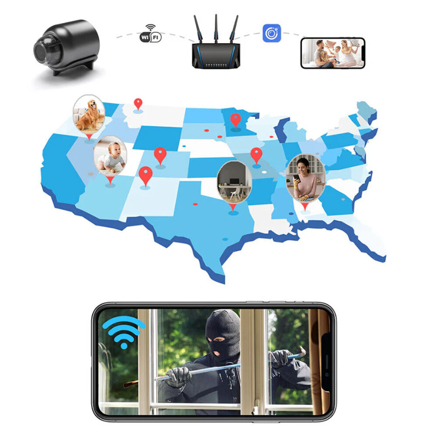 Small WiFi Camera with Night Vision – Discreet and Effective Surveillance