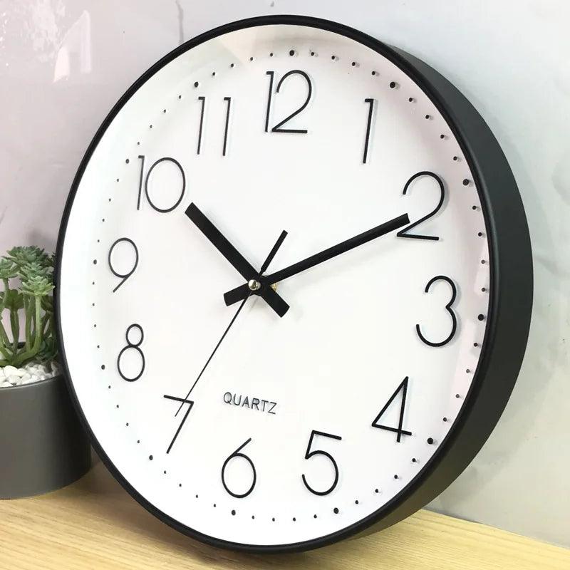 SMOOTHTIME – 12-inch silent, non-ticking wall clock for modern decor
