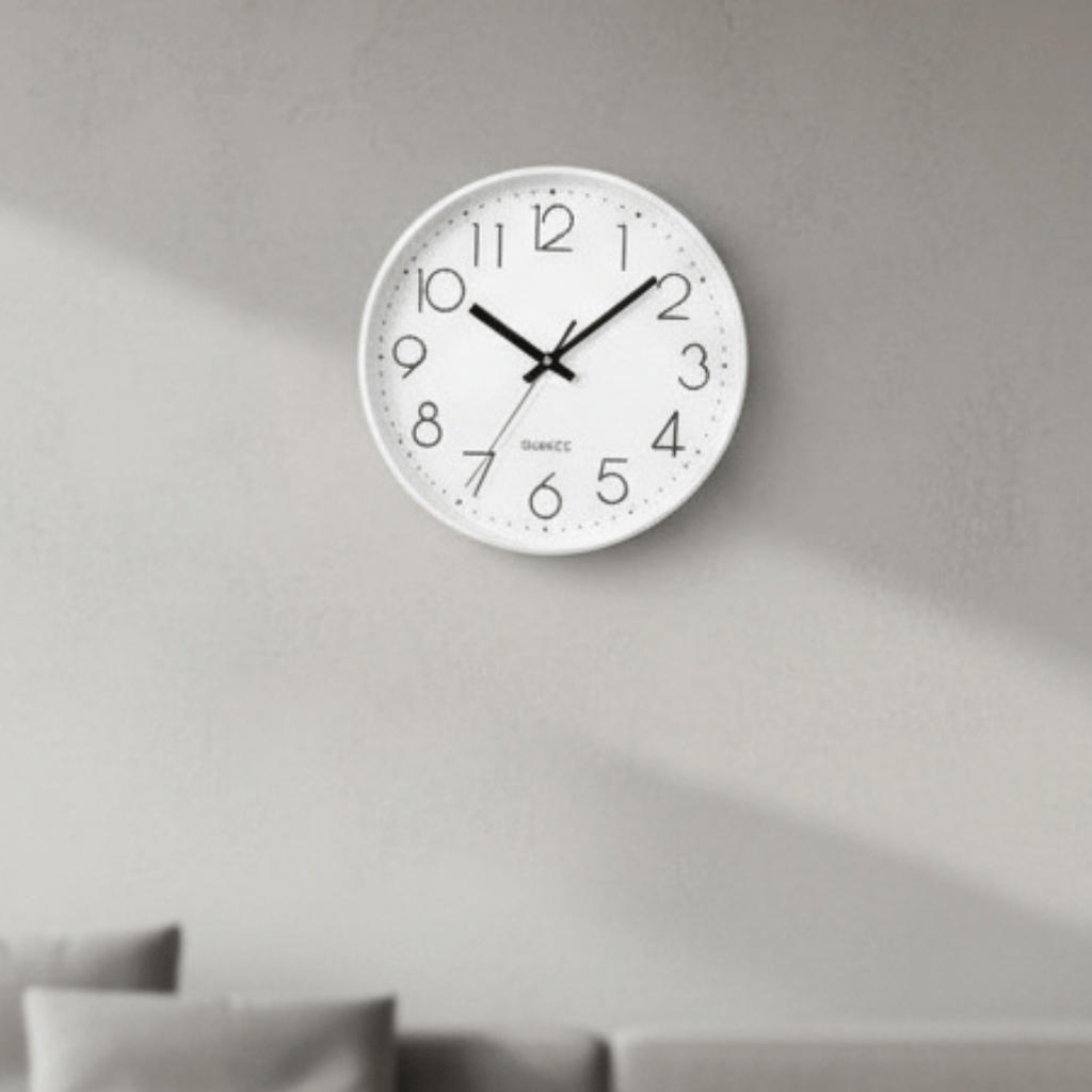 SMOOTHTIME – 12-inch silent, non-ticking wall clock for modern decor