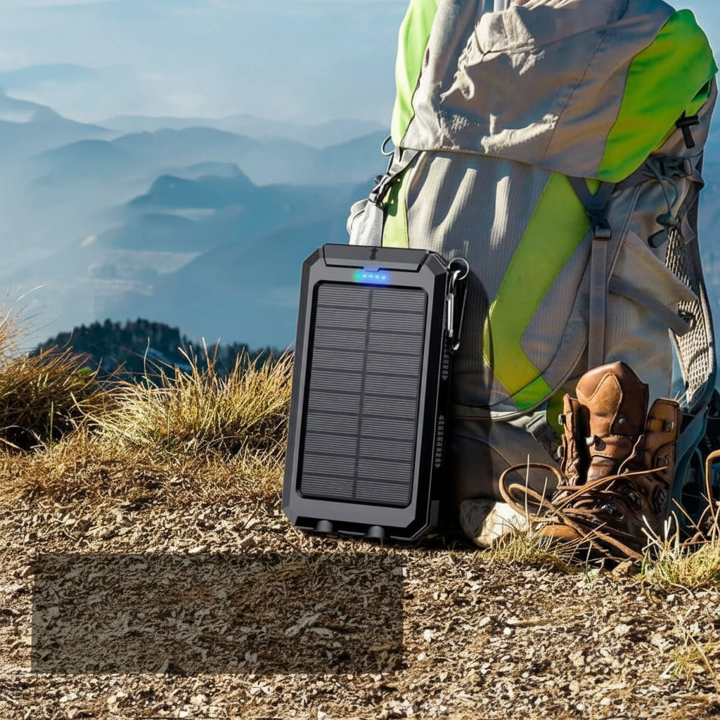 SOLARFORCE Power Bank – Waterproof Solar Power Bank with 20000mAh for Outdoor Adventures