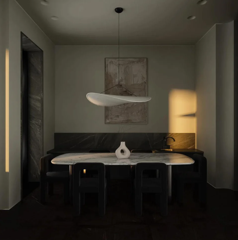 SoraHaze Hanging Chandelier In Japandi Soothing Light