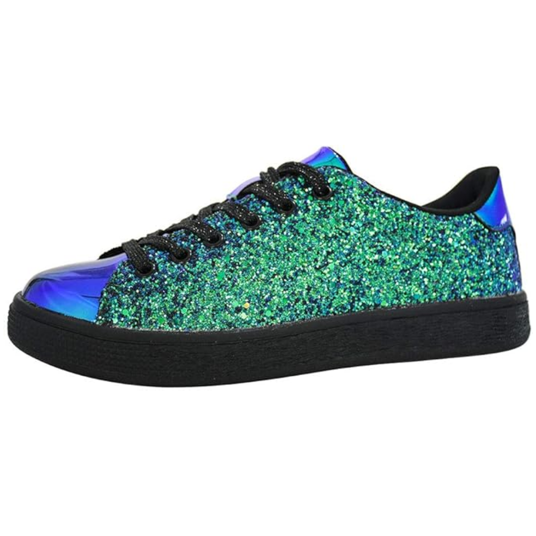 Sparkling Lace-Up Fashion Ladies Sneakers - Xenia