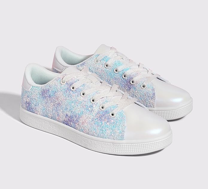 Sparkling Lace-Up Fashion Ladies Sneakers - Xenia