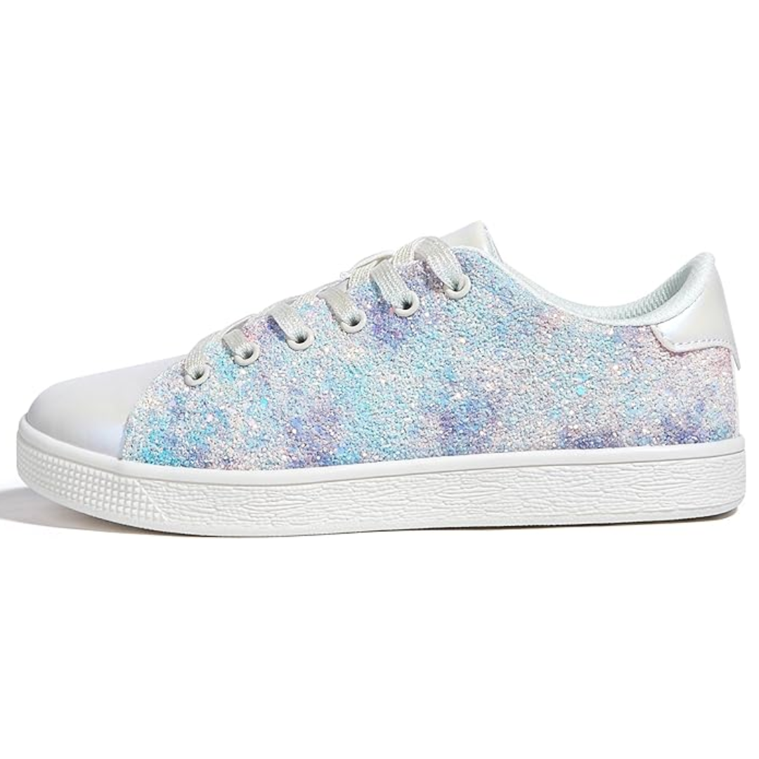 Sparkling Lace-Up Fashion Ladies Sneakers - Xenia