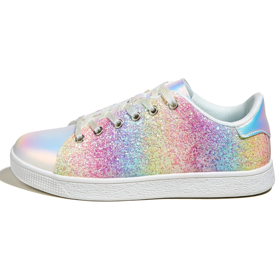 Sparkling Lace-Up Fashion Ladies Sneakers - Xenia