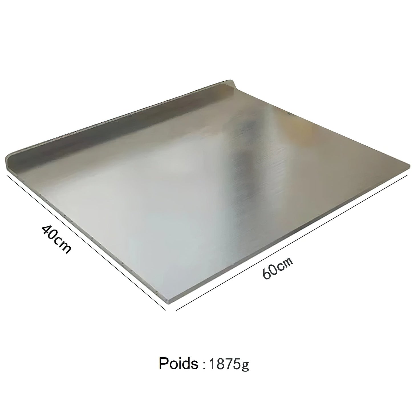 Stainless Steel Cutting Board - Non-Slip with Protective Edge