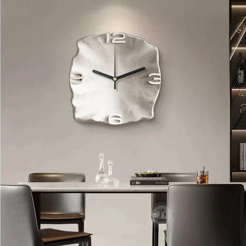 STONEAURA – Modern Sandstone Wall Clock with 3D Relief & Silent Quartz Technology