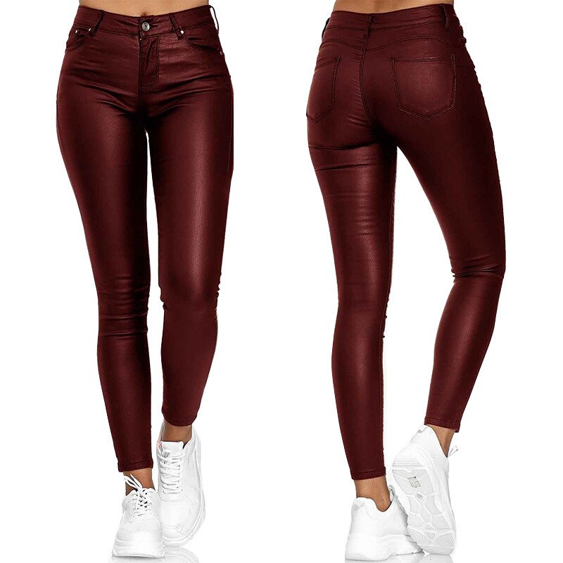 Stretch | Stretch Leather Trousers