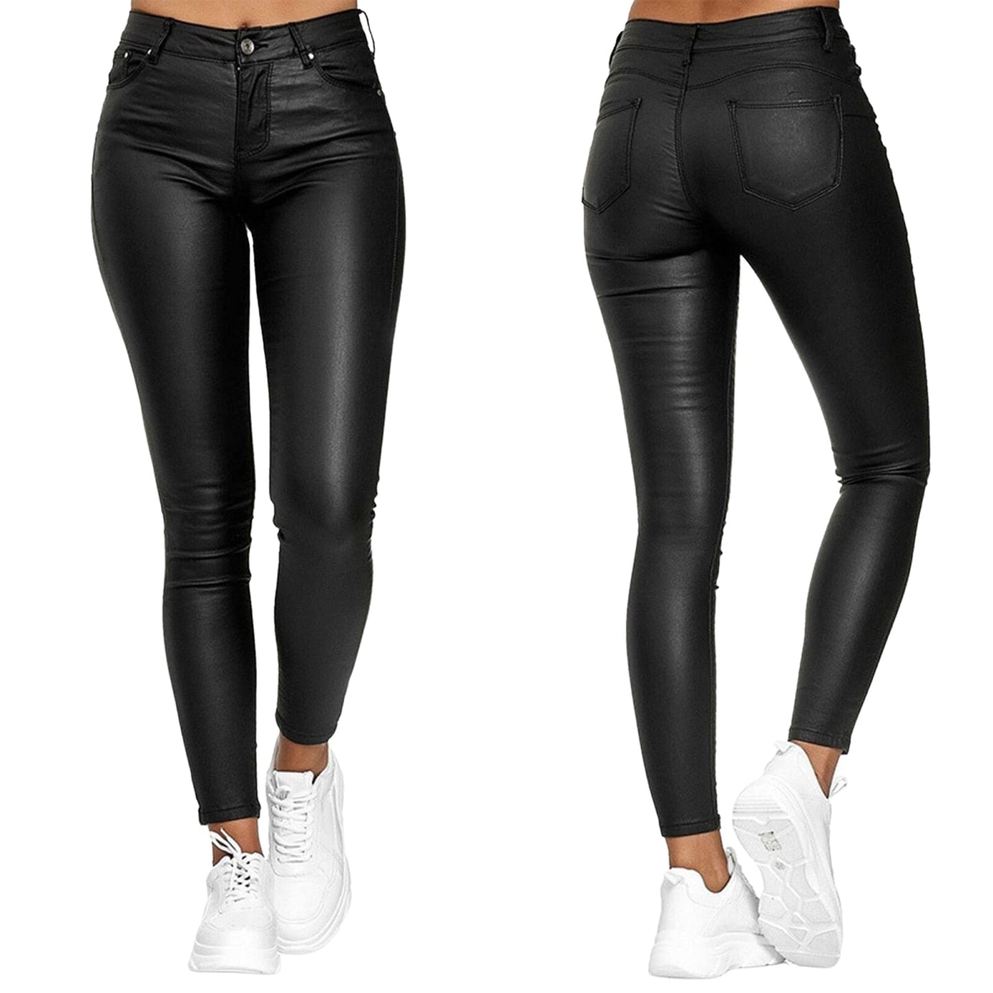 Stretch | Stretch Leather Trousers