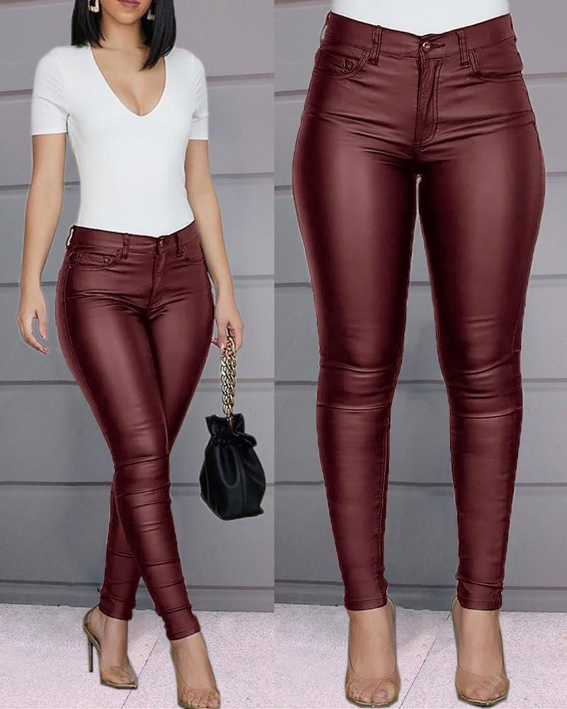 Stretch | Stretch Leather Trousers