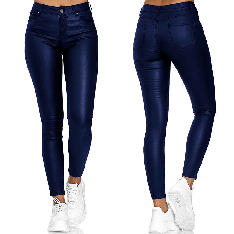 Stretch | Stretch Leather Trousers