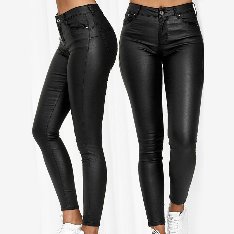 Stretch | Stretch Leather Trousers