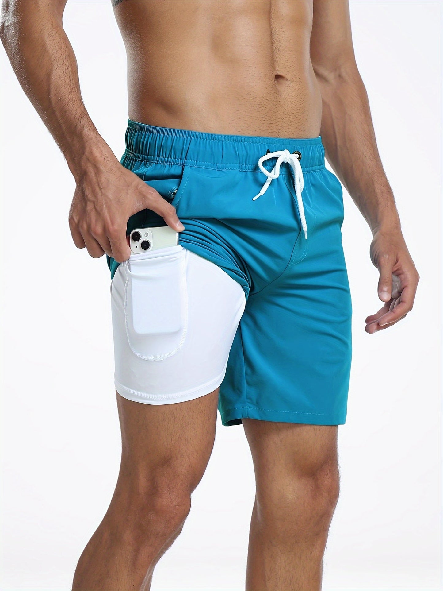 Swim Shorts | Quick-Drying Stretch Shorts for Men with Phone Pocket