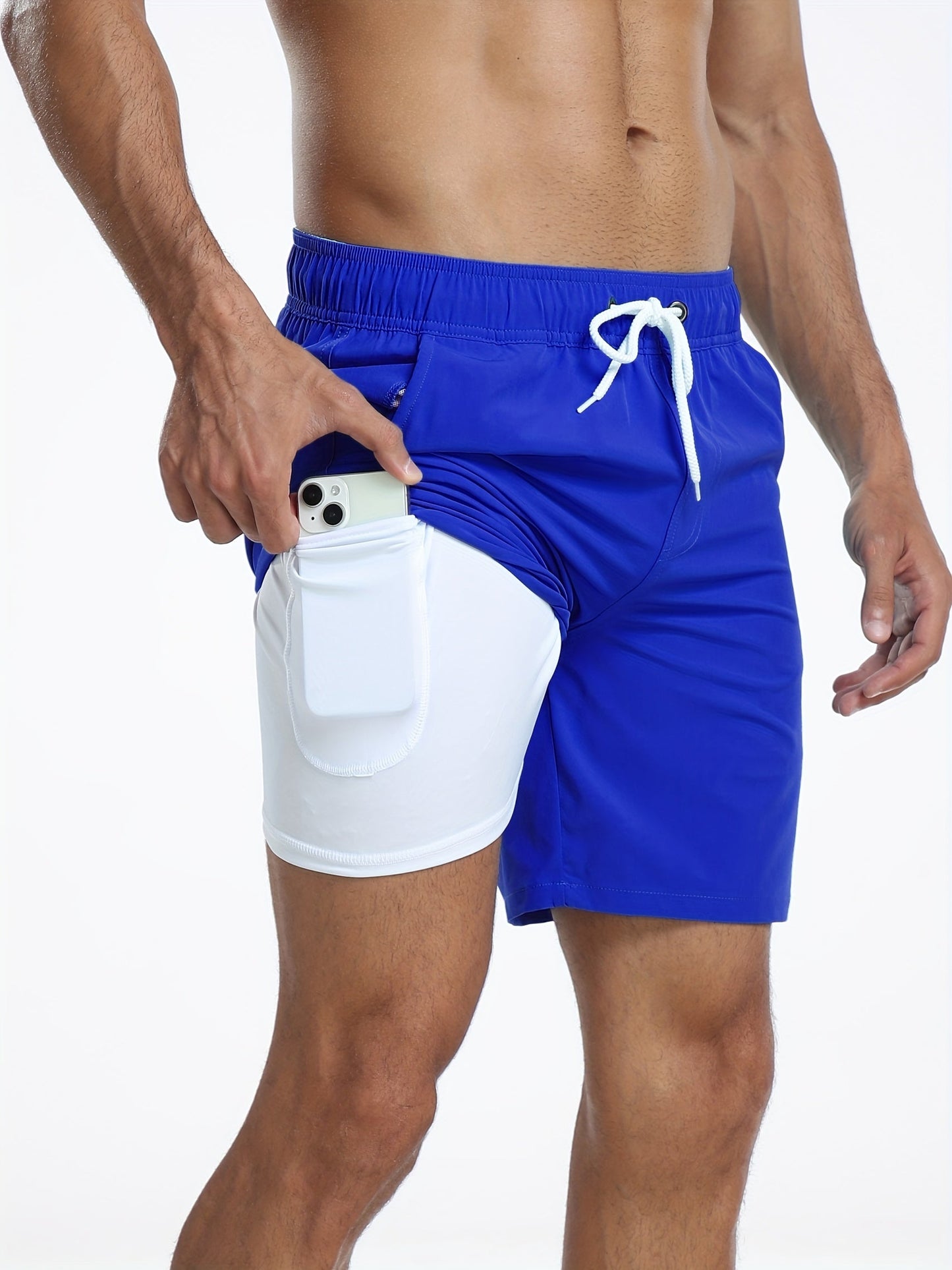 Swim Shorts | Quick-Drying Stretch Shorts for Men with Phone Pocket