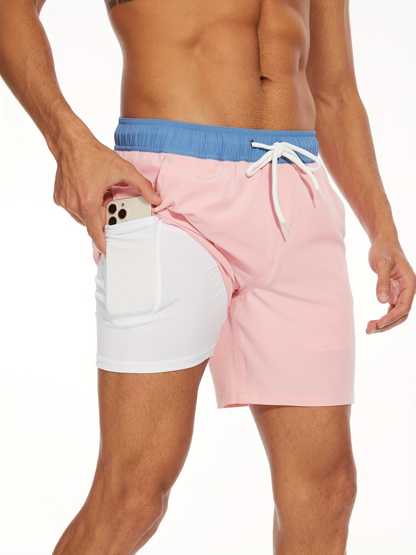 Swim Shorts | Quick-Drying Stretch Shorts for Men with Phone Pocket
