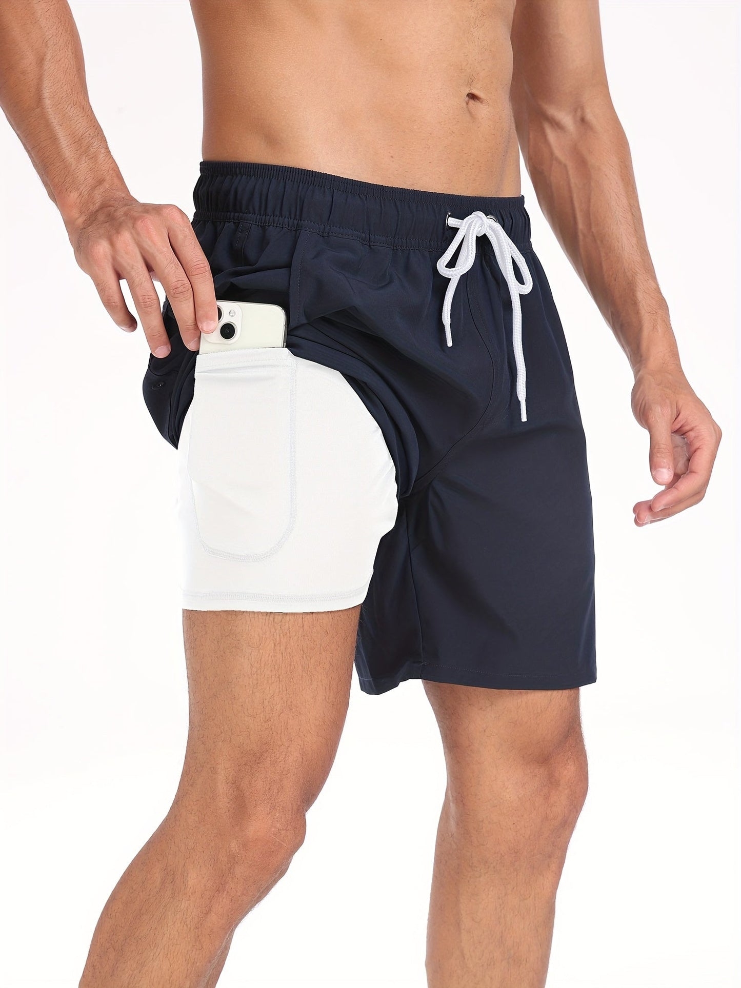 Swim Shorts | Quick-Drying Stretch Shorts for Men with Phone Pocket