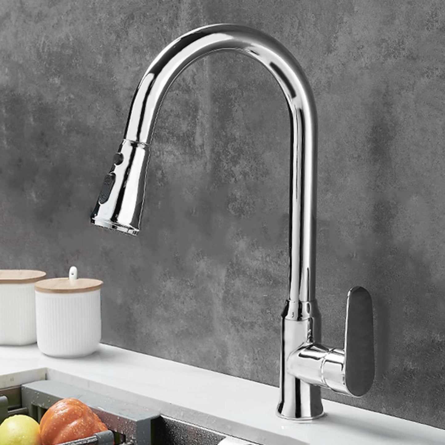 SWIVELUX – Elegant kitchen faucet with pull-out function and 360° rotation