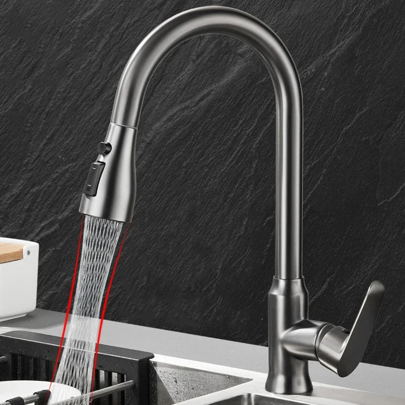 SWIVELUX – Elegant kitchen faucet with pull-out function and 360° rotation