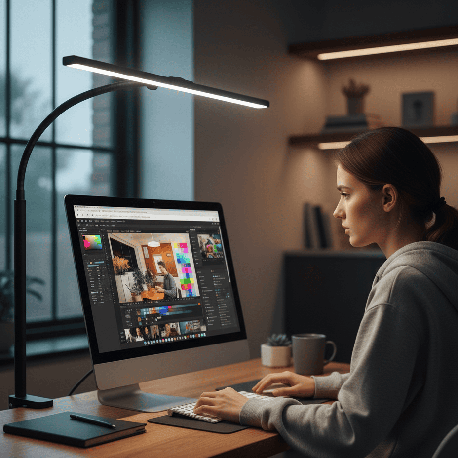 TASKBRIGHT – Flexible Gooseneck LED Desk Lamp for Office & Home