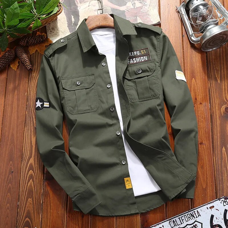 Theo - Vintage Cargo Shirt for Men