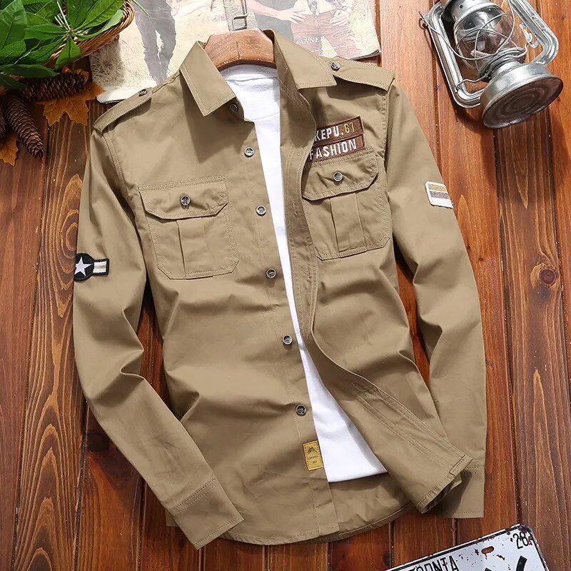 Theo - Vintage Cargo Shirt for Men