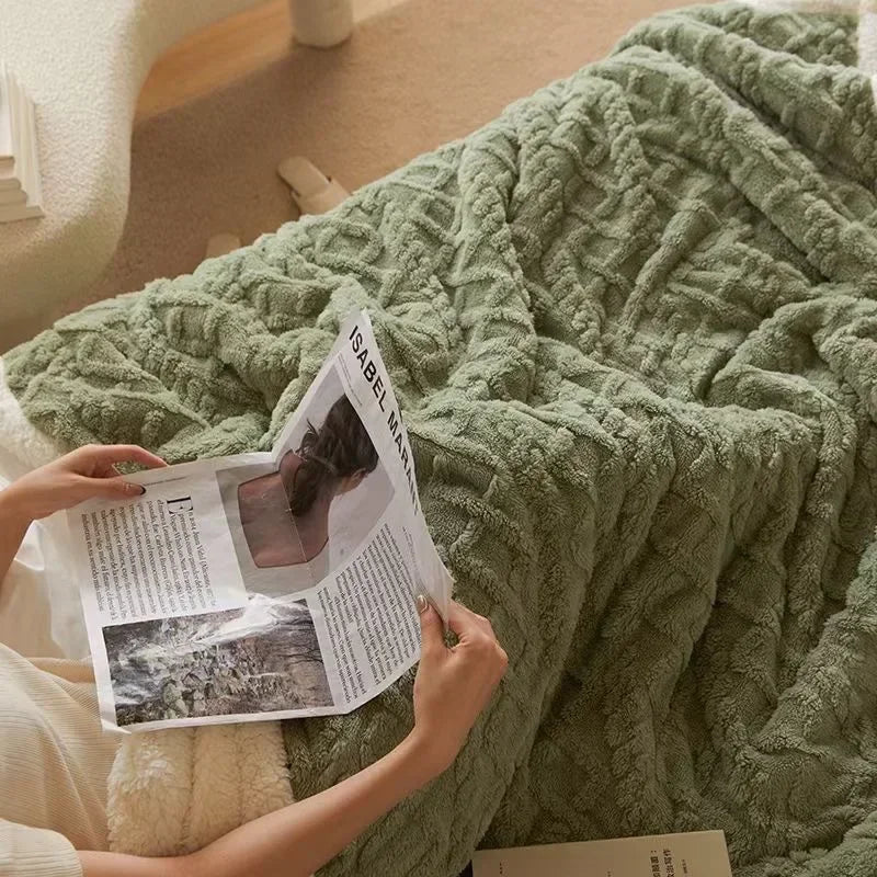 Thick Lambswool Blanket for Winter - WarmWool
