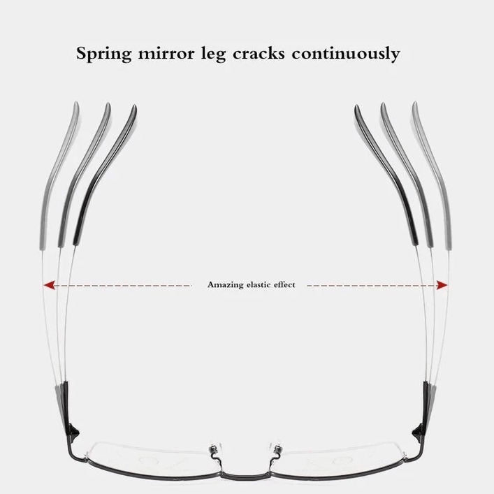 Titanium Progressive Distance and Near Vision Dual-Use Reading Glasses