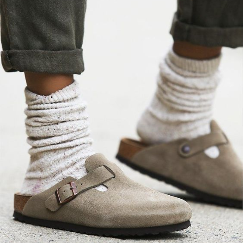 Top-of-the-range unisex leather Boston sandal for autumn