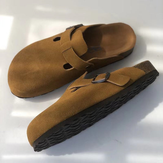Top-of-the-range unisex leather Boston sandal for autumn