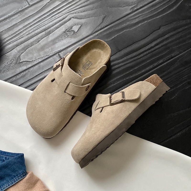 Top-of-the-range unisex leather Boston sandal for autumn