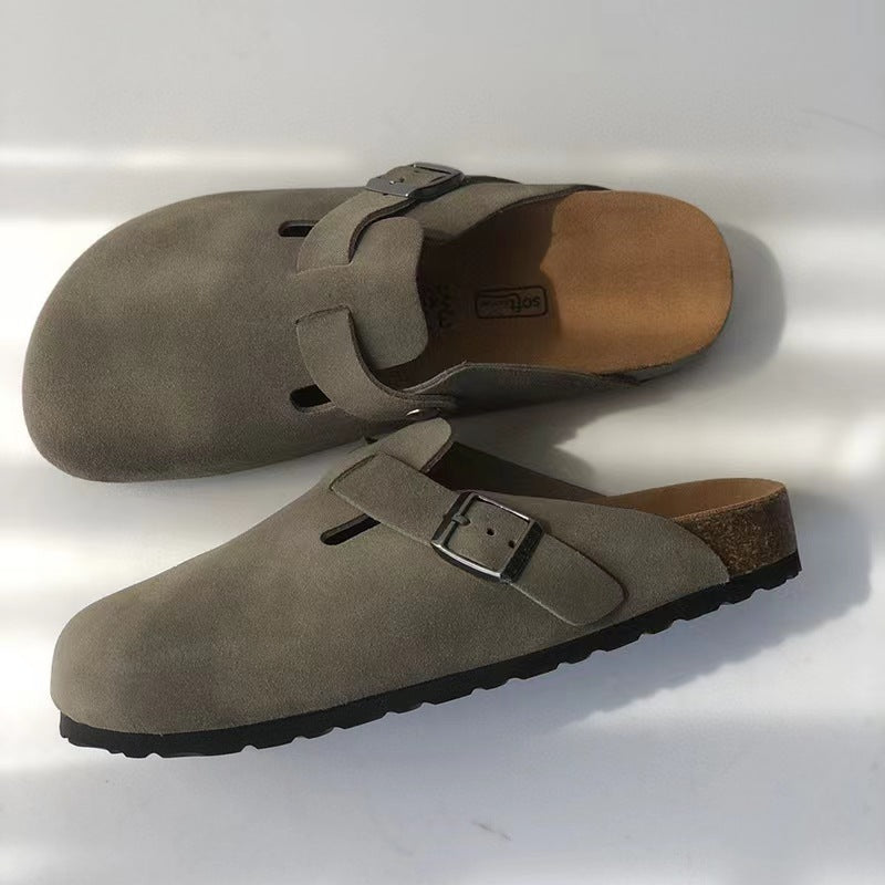 Top-of-the-range unisex leather Boston sandal for autumn